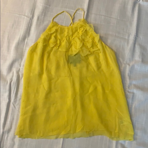 ☀️☀️HERA sunshine yellow silk halter top☀️☀️ - Picture 4 of 7